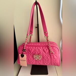 Juicy Couture Chain My Heart Pink Quilted Women's Bag